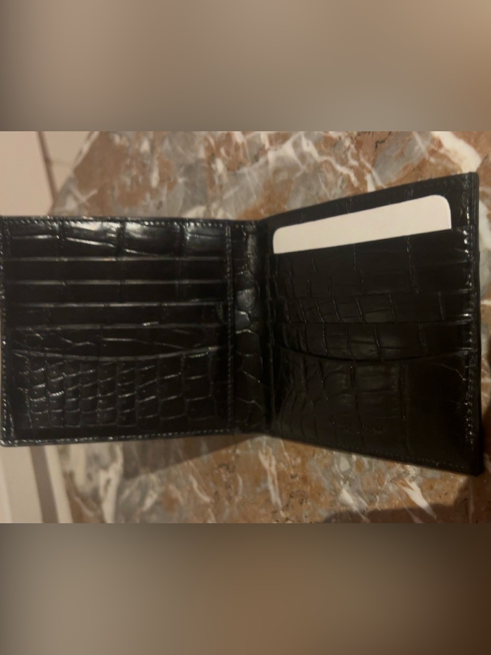 Authentic Ralph Lauren Purple Label Genuine Aligator Wallet NWT
